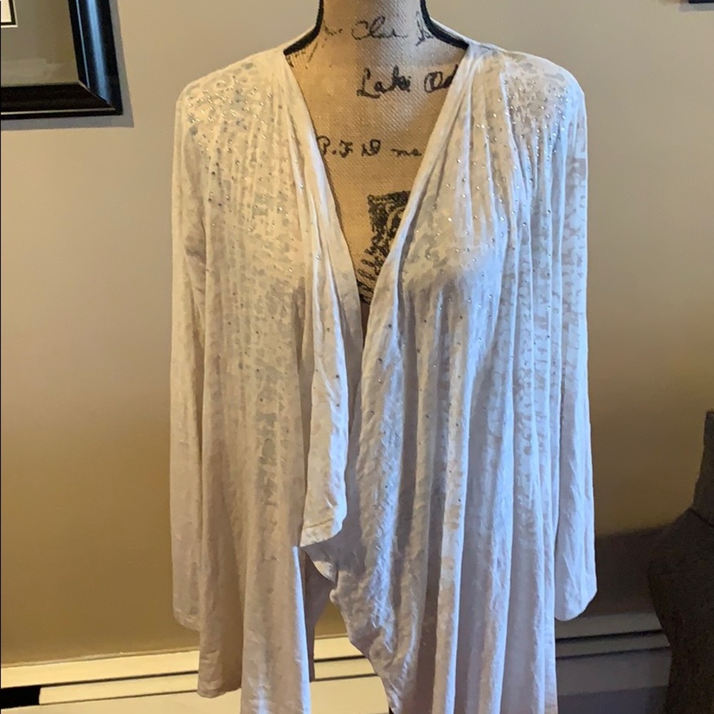 NWOT Calvin Klein Open Drape Front Duster, Sz 1X